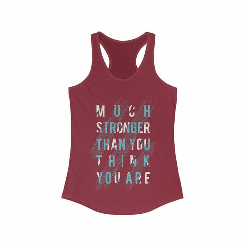Load image into Gallery viewer, Much Stronger Than you think you are Racerback Tank Top Tee