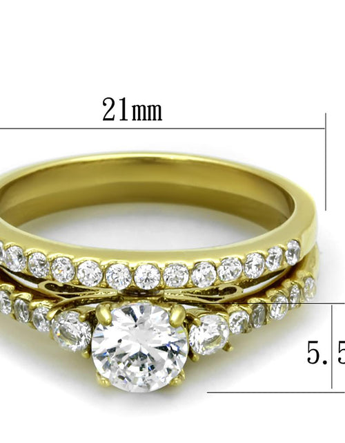 Load image into Gallery viewer, Women Stainless Steel Cubic Zirconia Rings TK2133