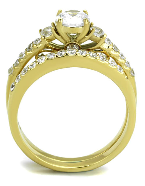 Load image into Gallery viewer, Women Stainless Steel Cubic Zirconia Rings TK2133