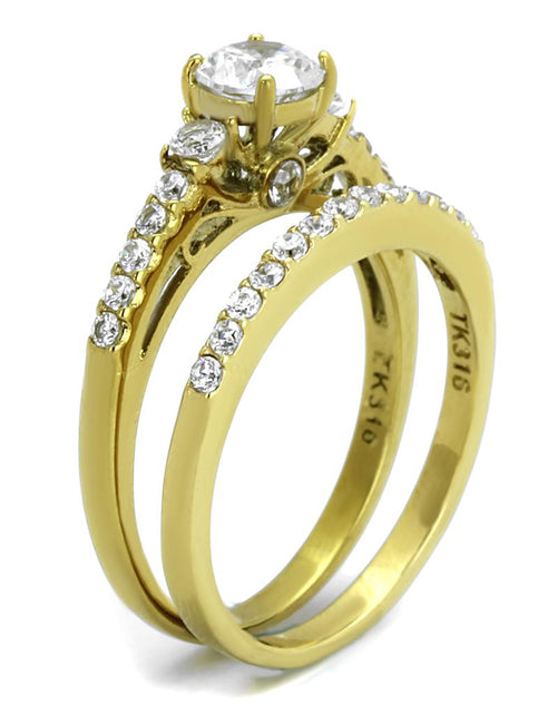 Load image into Gallery viewer, Women Stainless Steel Cubic Zirconia Rings TK2133