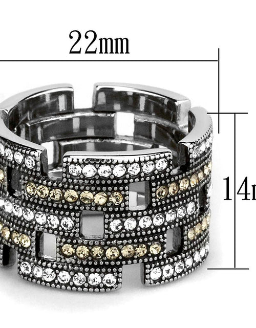 Load image into Gallery viewer, TK2987 - High polished (no plating) Stainless Steel Ring with Top