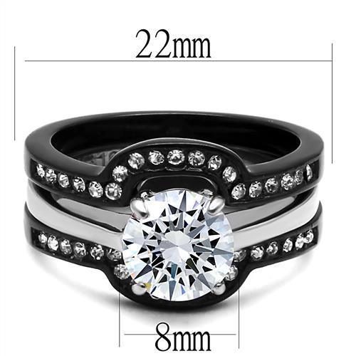 Load image into Gallery viewer, Women Stainless Steel Cubic Zirconia Rings TK3214