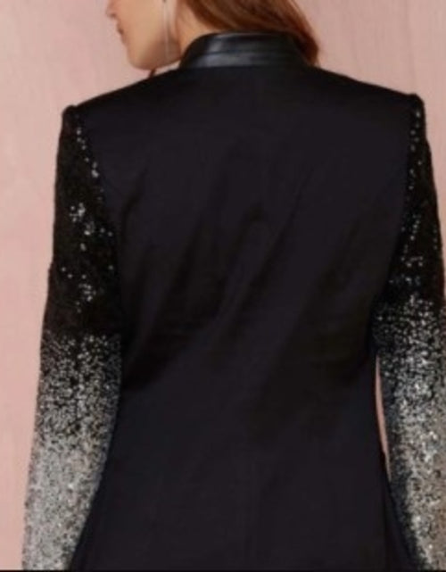 Load image into Gallery viewer, Womens Blazer with Sequins Sleeve