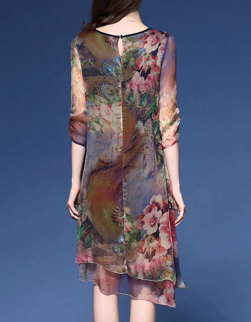 Load image into Gallery viewer, Womens Quarter Sleeve Floral Dress