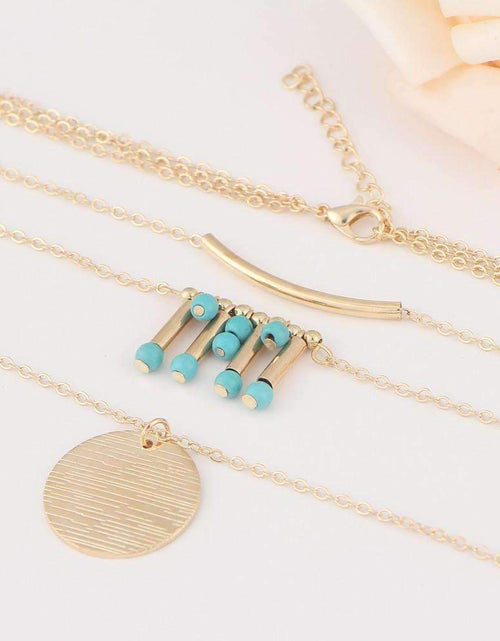 Load image into Gallery viewer, Turquoise Multilayer Necklace