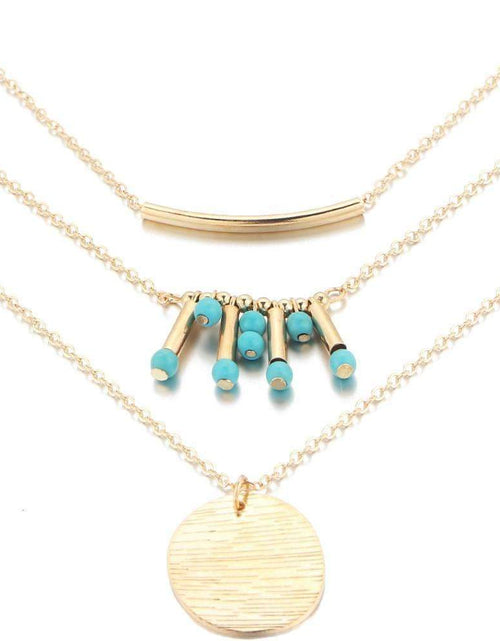 Load image into Gallery viewer, Turquoise Multilayer Necklace