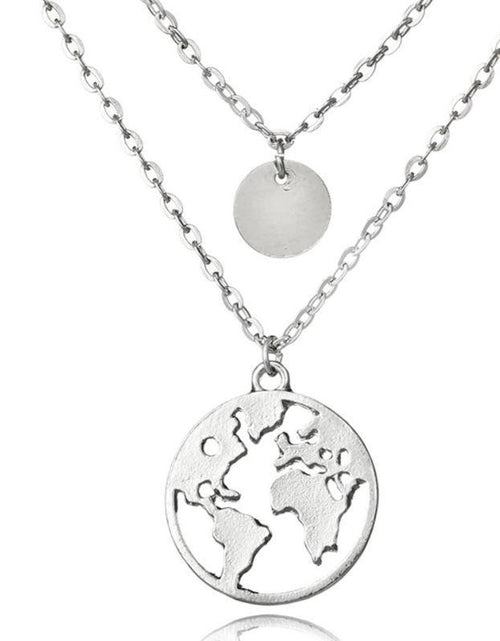Load image into Gallery viewer, World Map Necklace