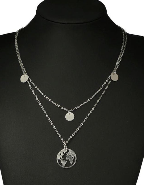 Load image into Gallery viewer, World Map Necklace