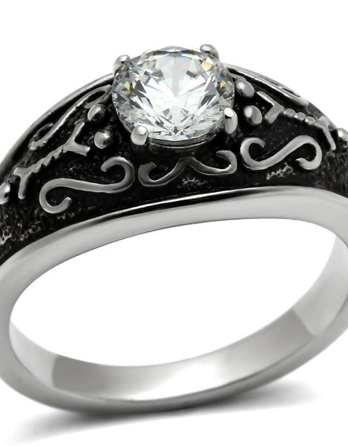 Load image into Gallery viewer, TK373 - High polished (no plating) Stainless Steel Ring with AAA Grade