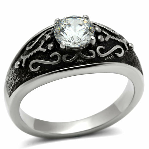 Load image into Gallery viewer, TK373 - High polished (no plating) Stainless Steel Ring with AAA Grade