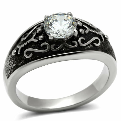 Load image into Gallery viewer, TK373 - High polished (no plating) Stainless Steel Ring with AAA Grade